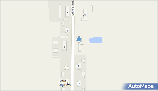 Stara Dąbrowa, Stara Dąbrowa, 19a, mapa Stara Dąbrowa