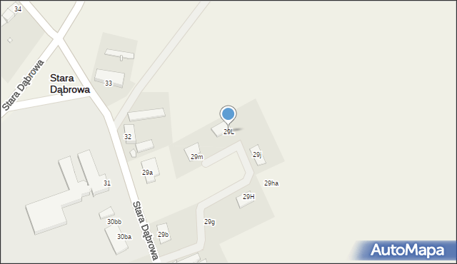 Stara Dąbrowa, Stara Dąbrowa, 29L, mapa Stara Dąbrowa