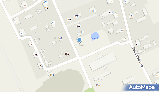 Stara Dąbrowa, Stara Dąbrowa, 30ca, mapa Stara Dąbrowa