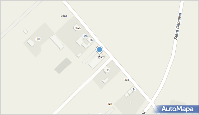 Stara Dąbrowa, Stara Dąbrowa, 35a, mapa Stara Dąbrowa
