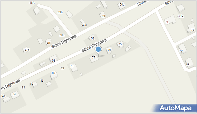 Stara Dąbrowa, Stara Dąbrowa, 77a, mapa Stara Dąbrowa