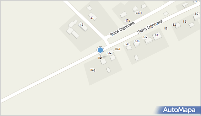 Stara Dąbrowa, Stara Dąbrowa, 84f, mapa Stara Dąbrowa