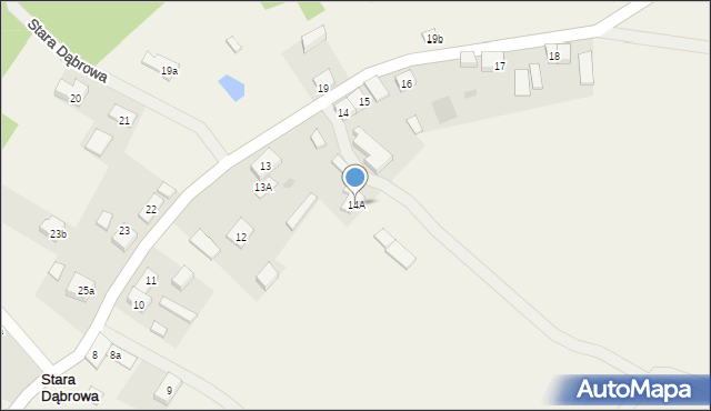 Stara Dąbrowa, Stara Dąbrowa, 14A, mapa Stara Dąbrowa
