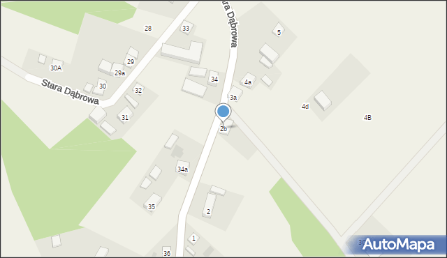 Stara Dąbrowa, Stara Dąbrowa, 2b, mapa Stara Dąbrowa
