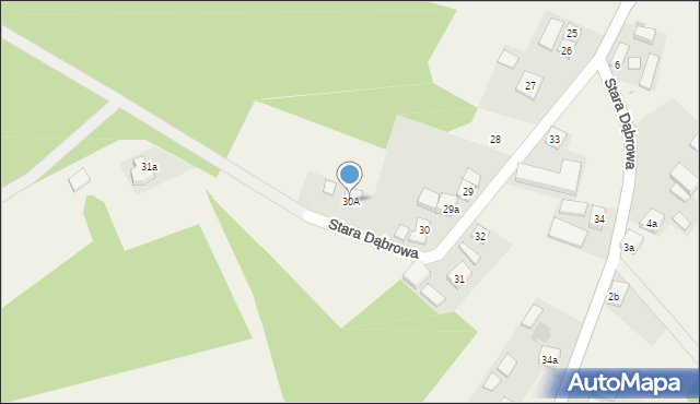 Stara Dąbrowa, Stara Dąbrowa, 30A, mapa Stara Dąbrowa