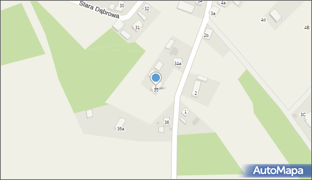 Stara Dąbrowa, Stara Dąbrowa, 35, mapa Stara Dąbrowa