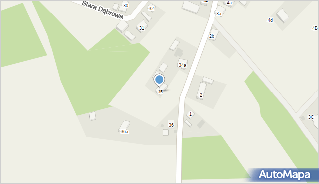 Stara Dąbrowa, Stara Dąbrowa, 35a, mapa Stara Dąbrowa