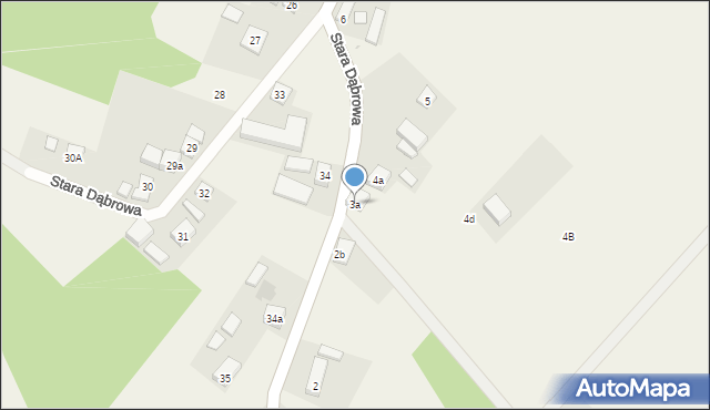 Stara Dąbrowa, Stara Dąbrowa, 3a, mapa Stara Dąbrowa