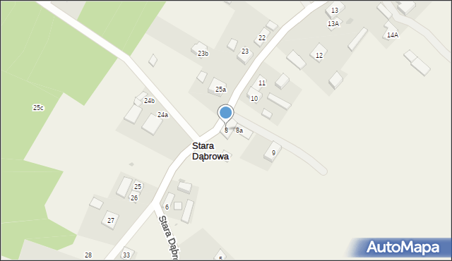 Stara Dąbrowa, Stara Dąbrowa, 8, mapa Stara Dąbrowa