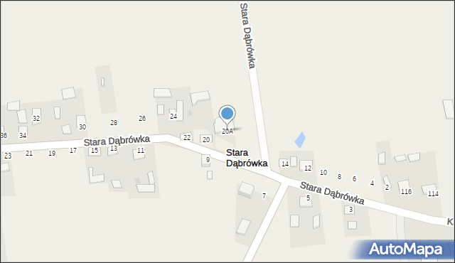 Stara Dąbrówka, Stara Dąbrówka, 20A, mapa Stara Dąbrówka