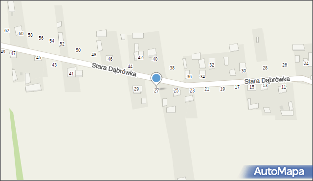 Stara Dąbrówka, Stara Dąbrówka, 27, mapa Stara Dąbrówka