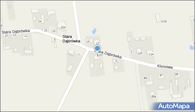 Stara Dąbrówka, Stara Dąbrówka, 5, mapa Stara Dąbrówka