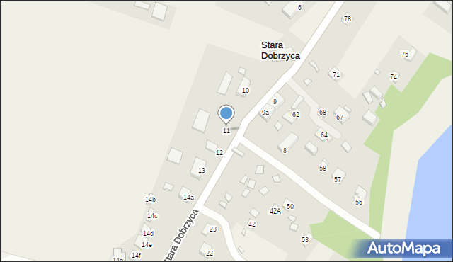 Stara Dobrzyca, Stara Dobrzyca, 11, mapa Stara Dobrzyca