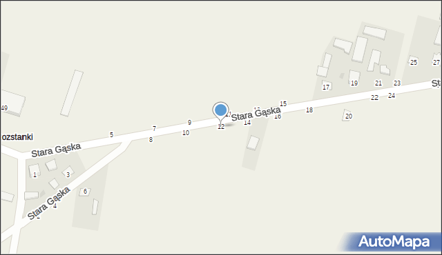 Stara Gąska, Stara Gąska, 12, mapa Stara Gąska