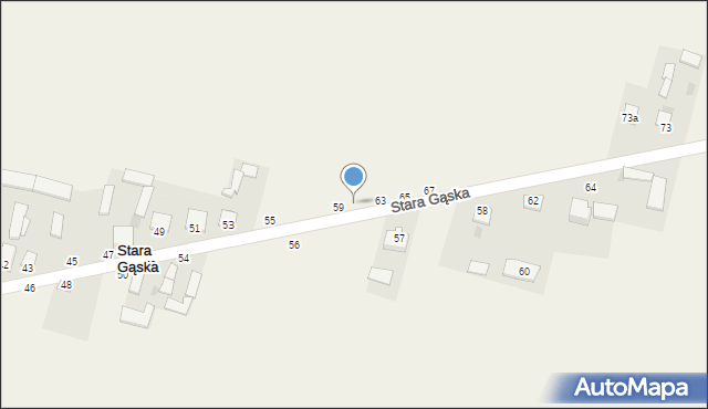 Stara Gąska, Stara Gąska, 61, mapa Stara Gąska