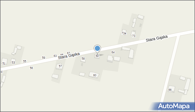 Stara Gąska, Stara Gąska, 62, mapa Stara Gąska
