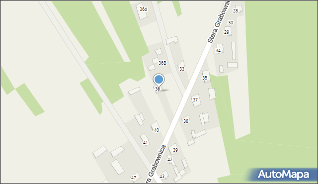 Stara Grabownica, Stara Grabownica, 38A, mapa Stara Grabownica