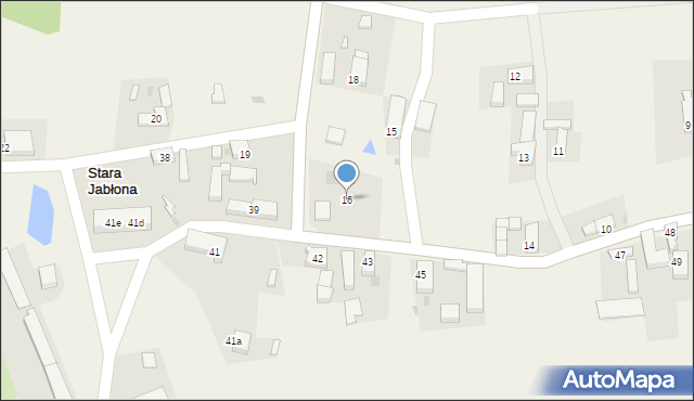 Stara Jabłona, Stara Jabłona, 16, mapa Stara Jabłona