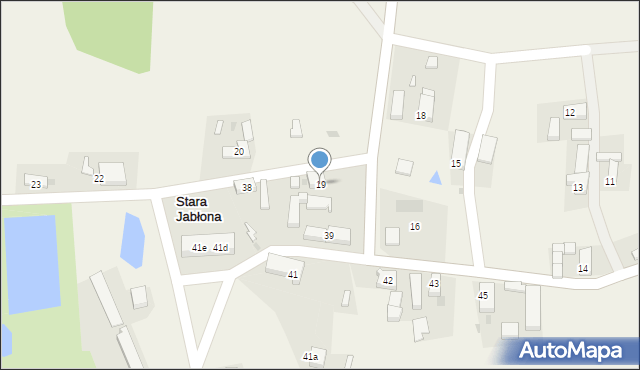 Stara Jabłona, Stara Jabłona, 19, mapa Stara Jabłona