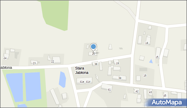 Stara Jabłona, Stara Jabłona, 20, mapa Stara Jabłona