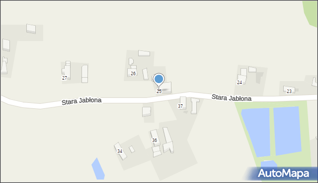 Stara Jabłona, Stara Jabłona, 25, mapa Stara Jabłona