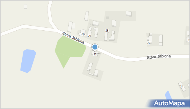 Stara Jabłona, Stara Jabłona, 33, mapa Stara Jabłona