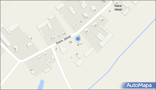 Stara Jakać, Stara Jakać, 12, mapa Stara Jakać