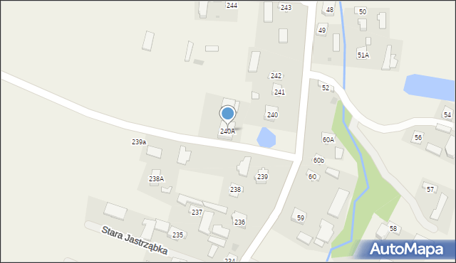 Stara Jastrząbka, Stara Jastrząbka, 240A, mapa Stara Jastrząbka
