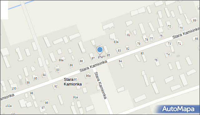 Stara Kamionka, Stara Kamionka, 87A, mapa Stara Kamionka