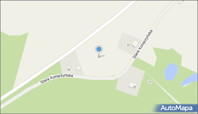 Stara Kiszewa, Stara Konarzyńska, 24, mapa Stara Kiszewa