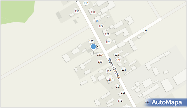 Stara Kornica, Stara Kornica, 125A, mapa Stara Kornica