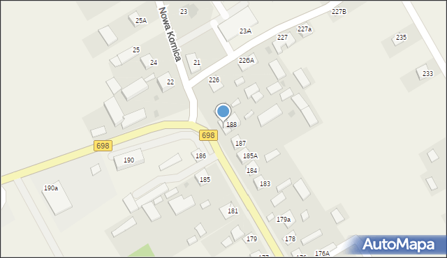 Stara Kornica, Stara Kornica, 188a, mapa Stara Kornica