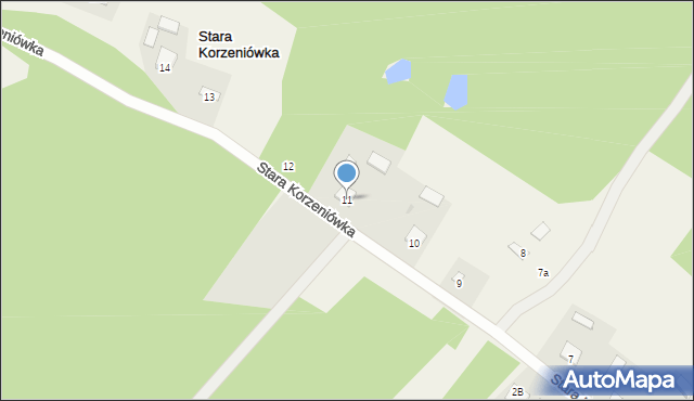 Stara Korzeniówka, Stara Korzeniówka, 11, mapa Stara Korzeniówka