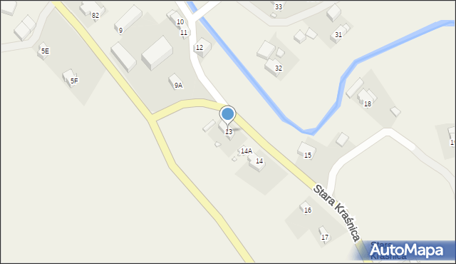 Stara Kraśnica, Stara Kraśnica, 13, mapa Stara Kraśnica