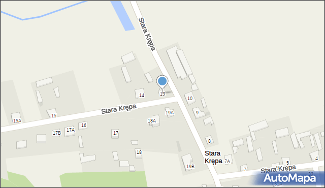 Stara Krępa, Stara Krępa, 13, mapa Stara Krępa