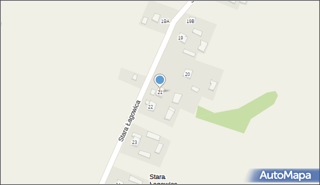 Stara Łagowica, Stara Łagowica, 21, mapa Stara Łagowica