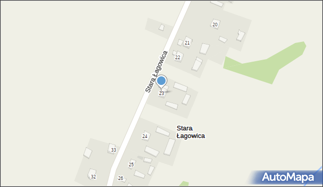 Stara Łagowica, Stara Łagowica, 23, mapa Stara Łagowica