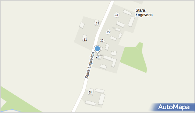 Stara Łagowica, Stara Łagowica, 27, mapa Stara Łagowica