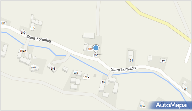 Stara Łomnica, Stara Łomnica, 100, mapa Stara Łomnica