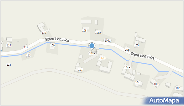 Stara Łomnica, Stara Łomnica, 107a, mapa Stara Łomnica