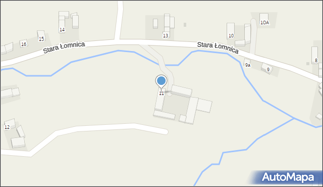 Stara Łomnica, Stara Łomnica, 11, mapa Stara Łomnica