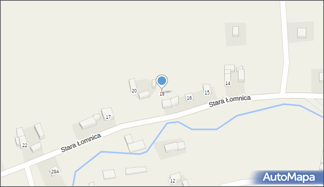Stara Łomnica, Stara Łomnica, 18, mapa Stara Łomnica