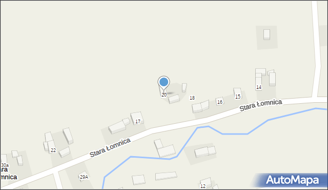 Stara Łomnica, Stara Łomnica, 20, mapa Stara Łomnica