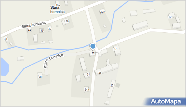 Stara Łomnica, Stara Łomnica, 23, mapa Stara Łomnica