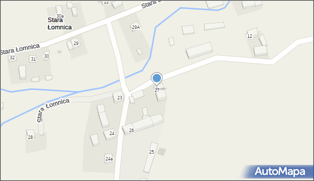 Stara Łomnica, Stara Łomnica, 27, mapa Stara Łomnica