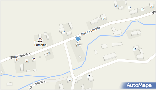 Stara Łomnica, Stara Łomnica, 29A, mapa Stara Łomnica