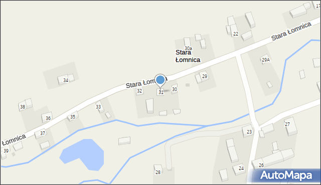 Stara Łomnica, Stara Łomnica, 31, mapa Stara Łomnica