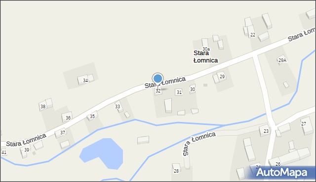 Stara Łomnica, Stara Łomnica, 32, mapa Stara Łomnica