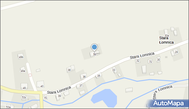 Stara Łomnica, Stara Łomnica, 34, mapa Stara Łomnica