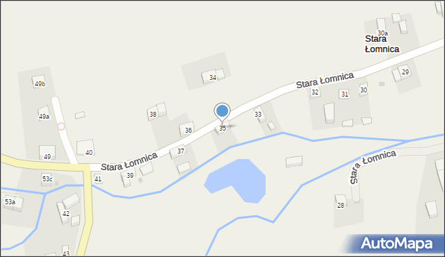 Stara Łomnica, Stara Łomnica, 35, mapa Stara Łomnica